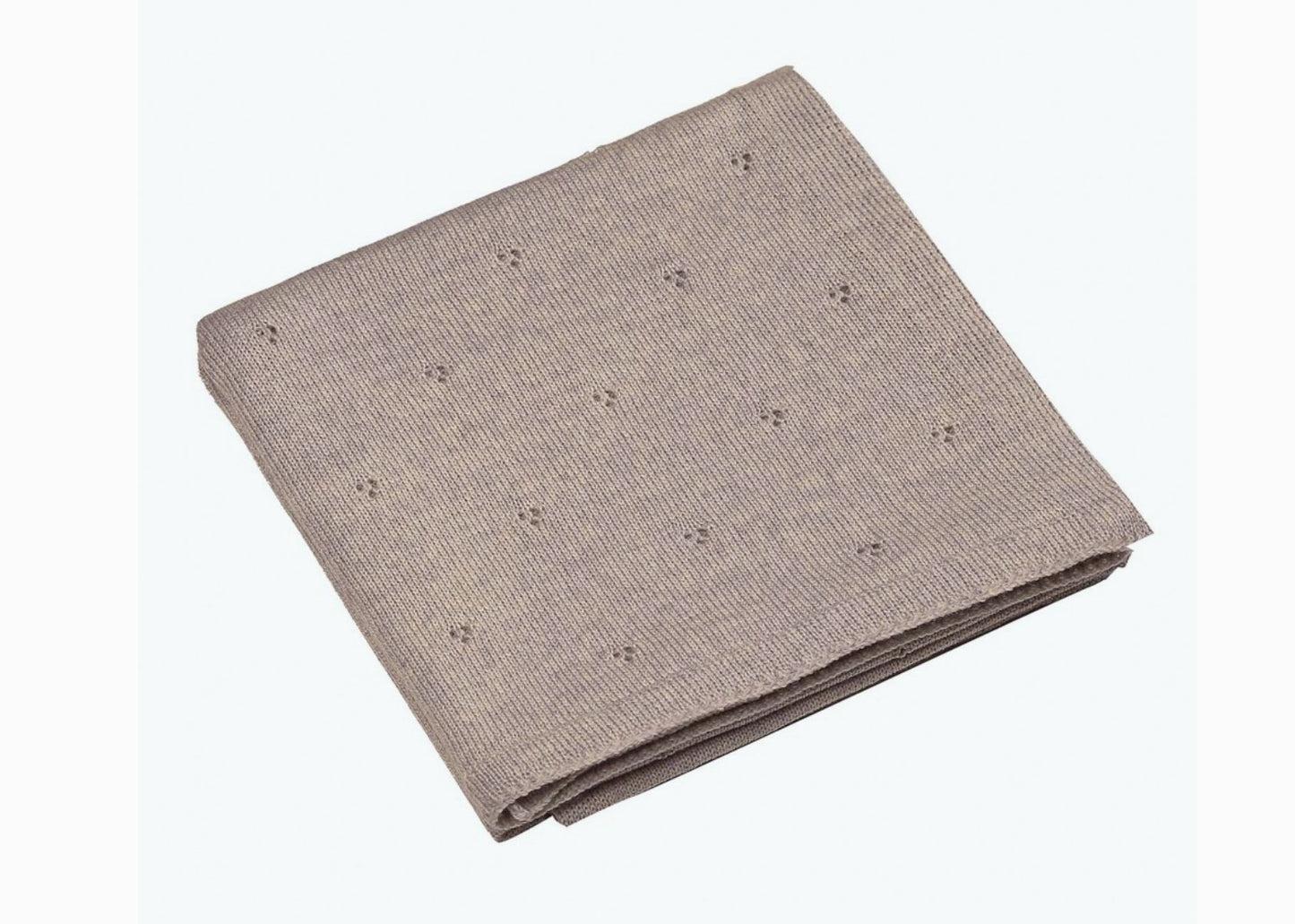 Babydecke aus 100% Merinowolle in taupe