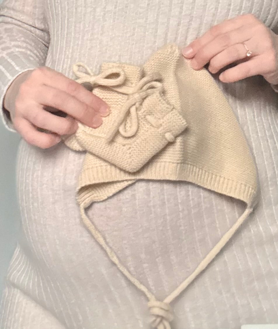 Babymütze in oat aus 100% Merinowolle