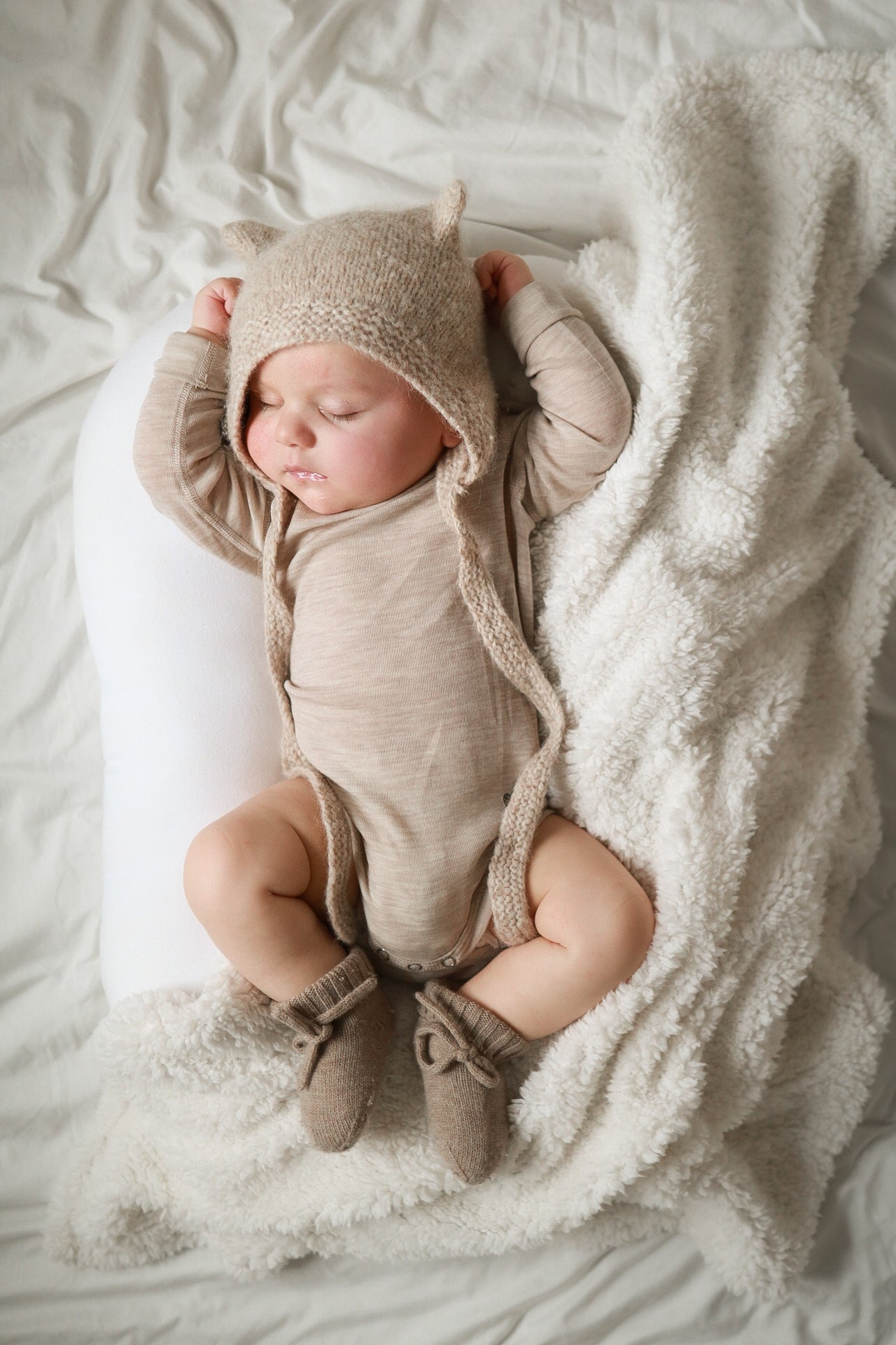 Langarmbody beige, 100% Merinowolle (bio/GOTS)