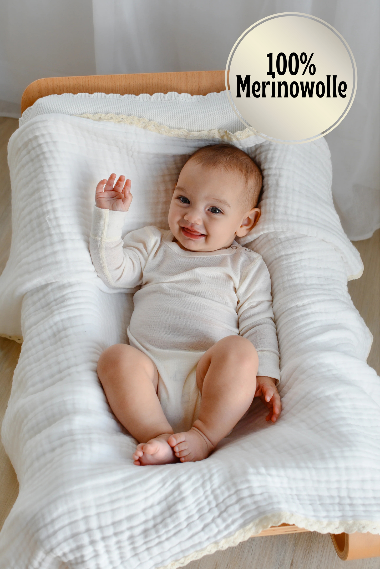 Langarmbody, 100% Merinowolle (bio/GOTS)