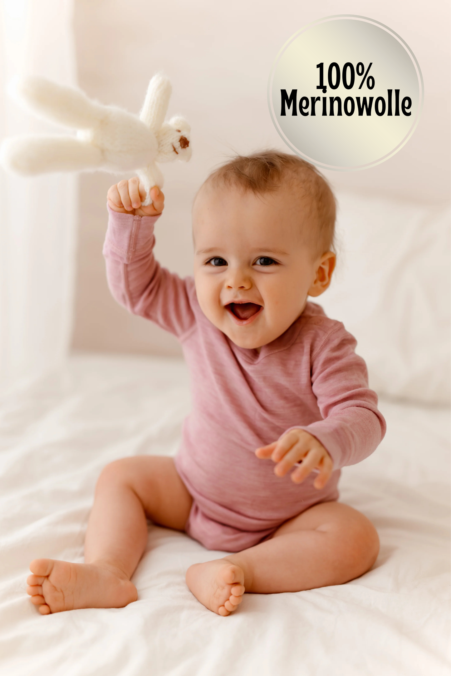 Langarmbody, 100% Merinowolle (bio/GOTS)