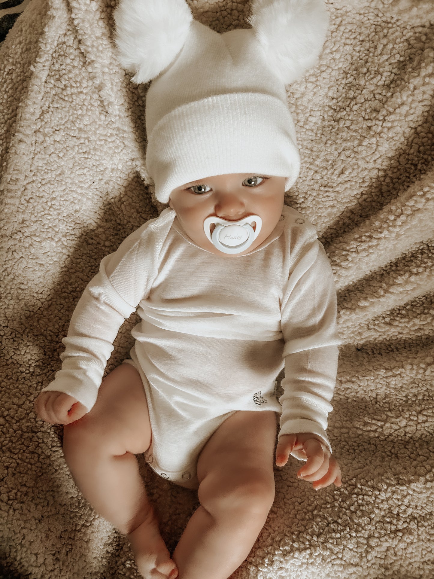 Langarmbody weiß, 100% Merinowolle (bio/GOTS)