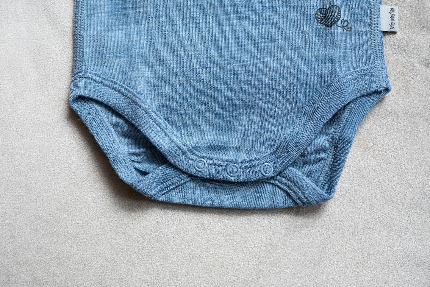 Langarmbody blau, 100% Merinowolle (bio/GOTS)