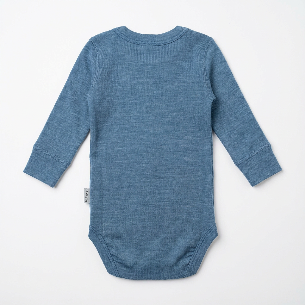 Langarmbody, 100% Merinowolle (bio/GOTS)
