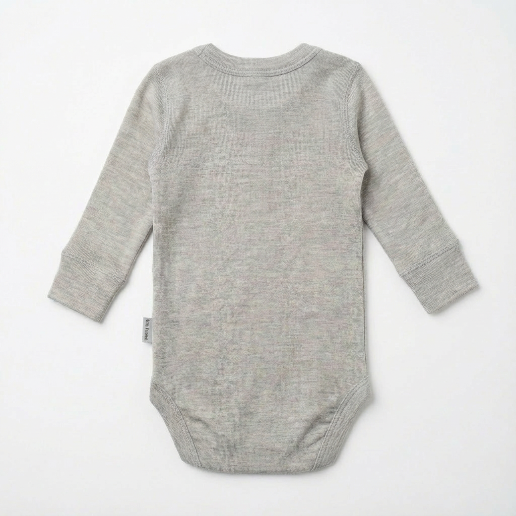 Langarmbody, 100% Merinowolle (bio/GOTS)